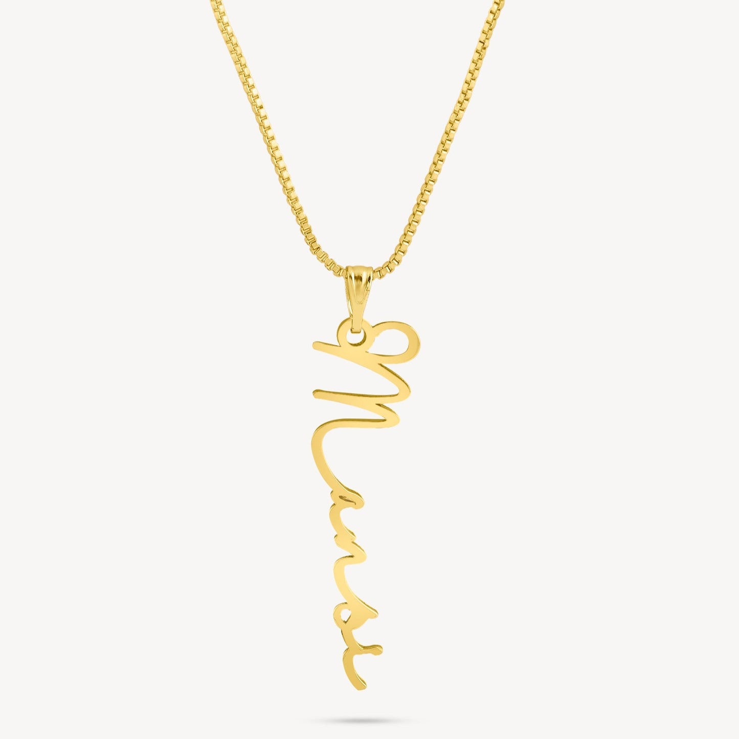 Vertical Signature Name Necklace