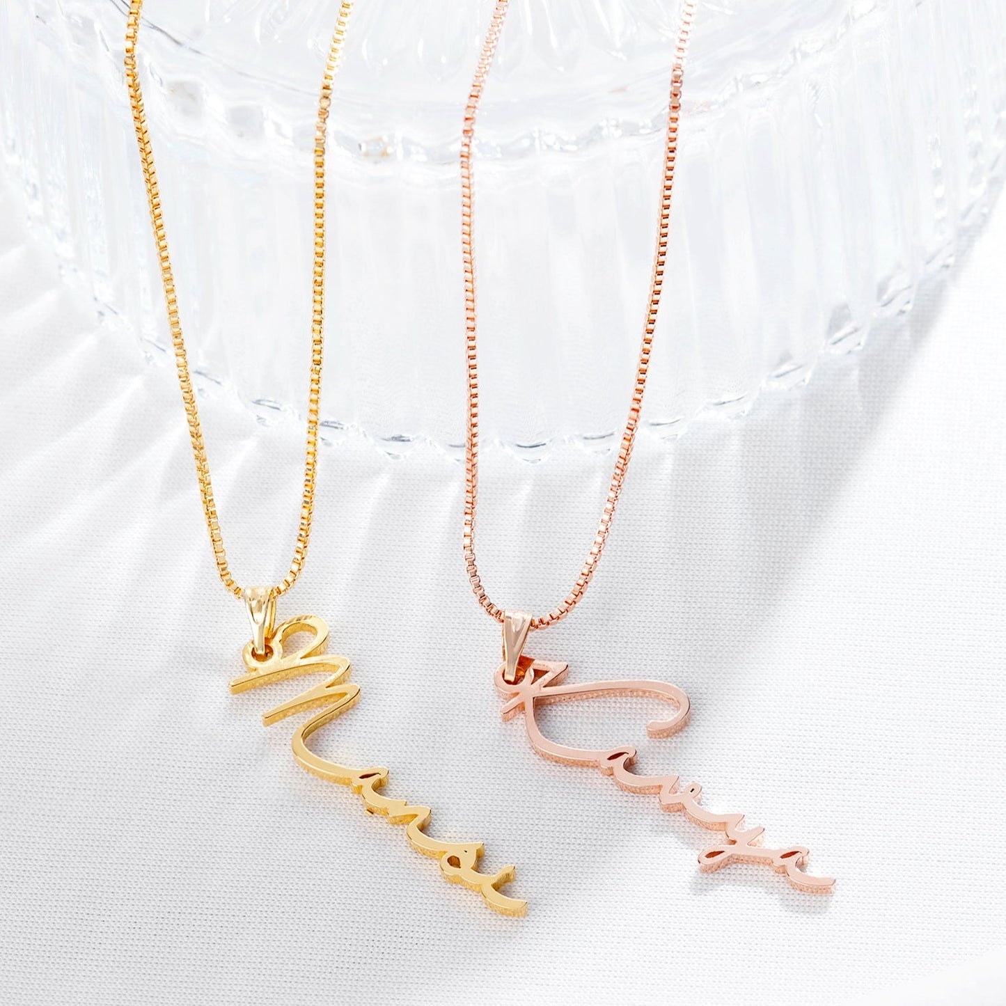 Vertical Signature Name Necklace