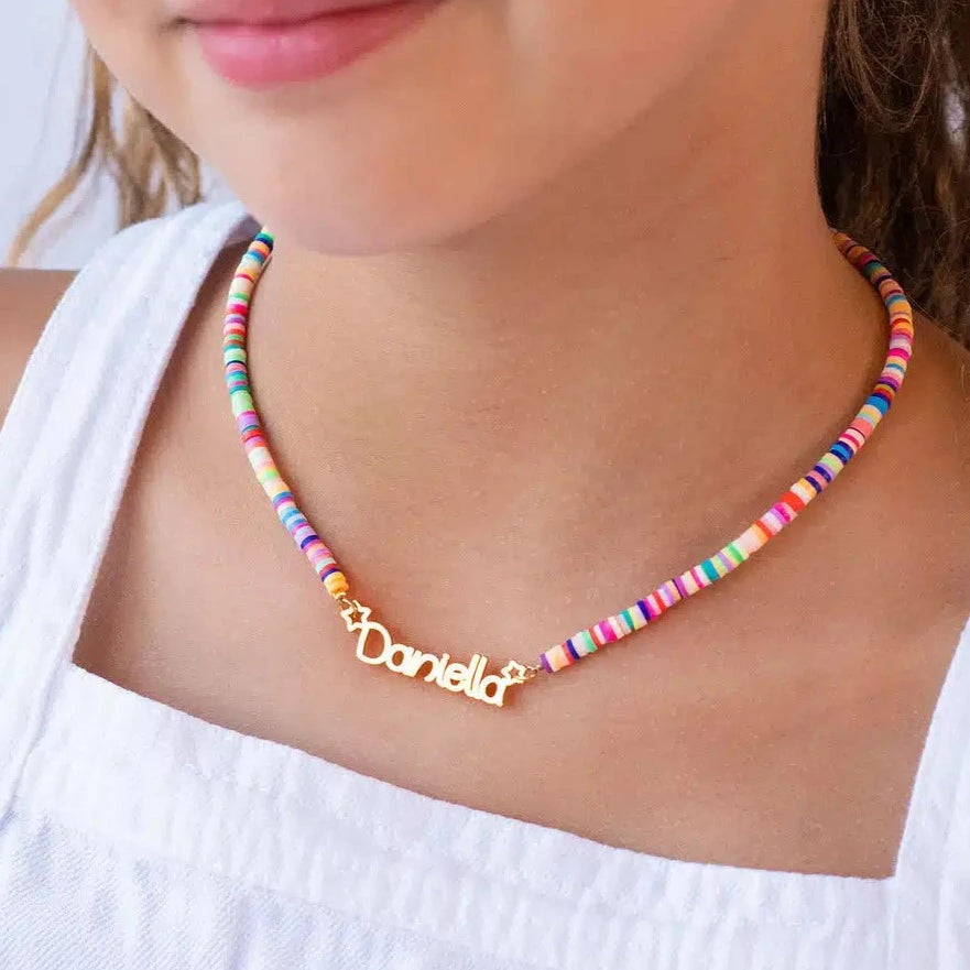 Rainbow Kids Name Necklace