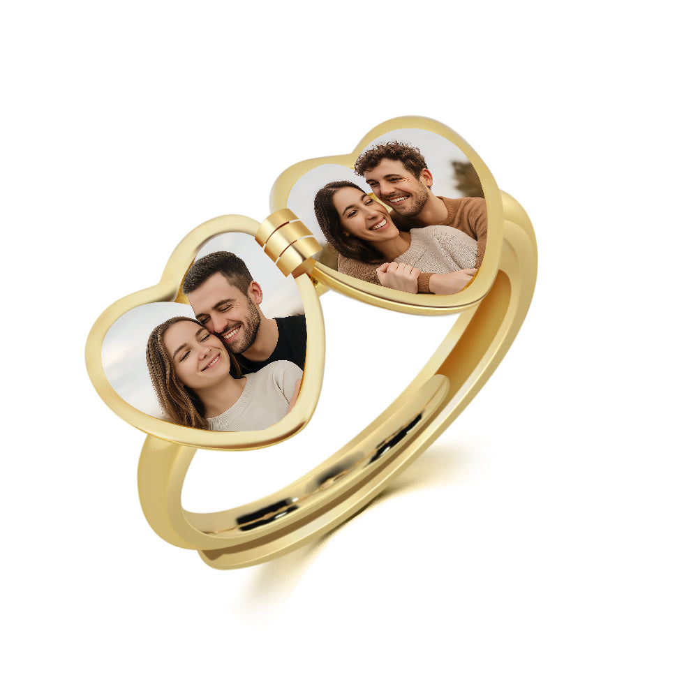 Memory Heart Photo Ring | Adjustable