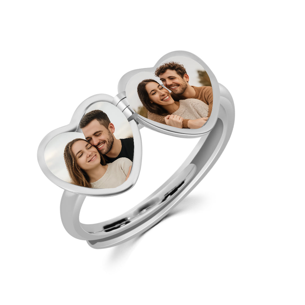 Memory Heart Photo Ring | Adjustable