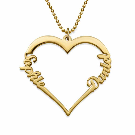 Couple Better Half Name Necklace