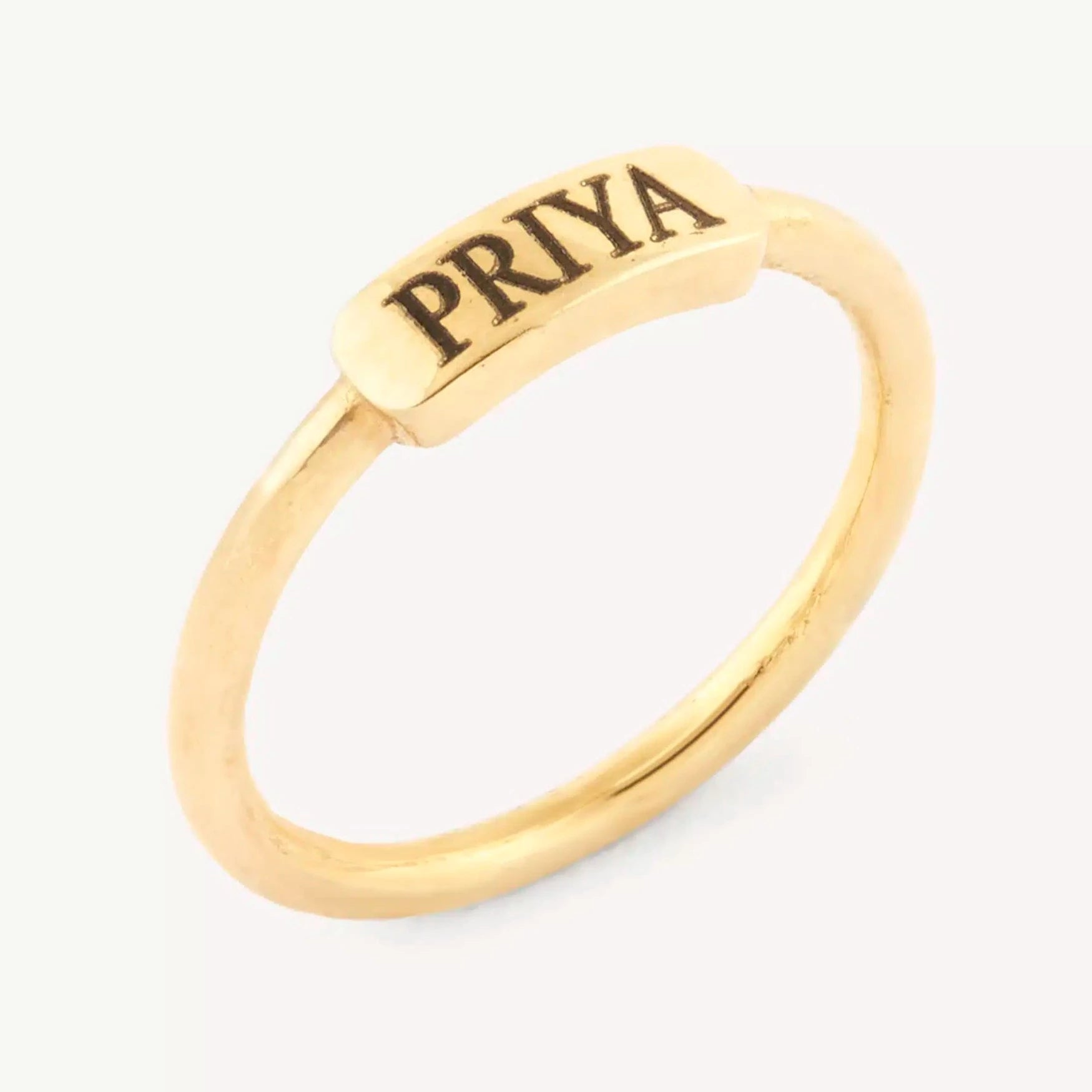 Chic Name Plate Ring - Name Strings