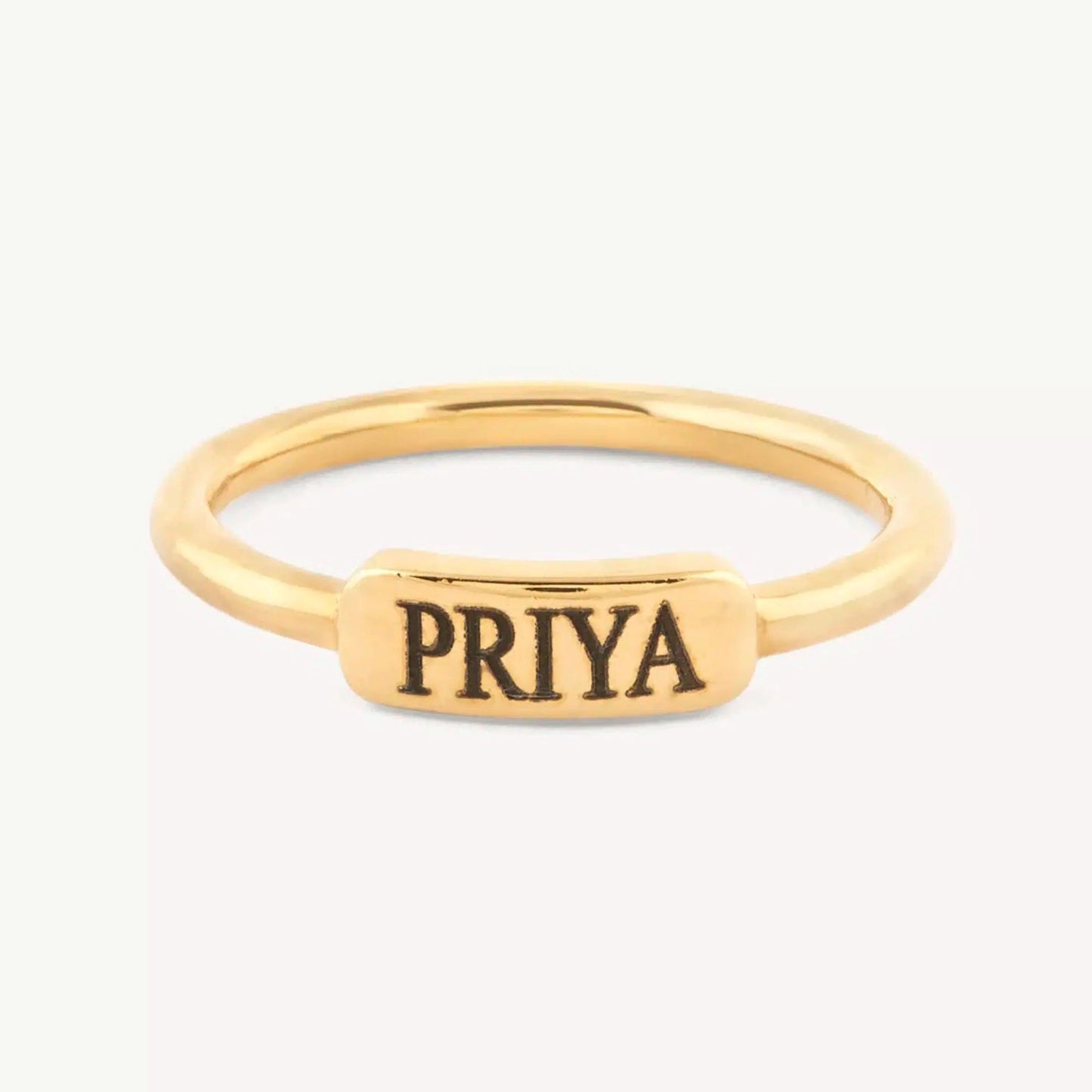 Chic Name Plate Ring - Name Strings
