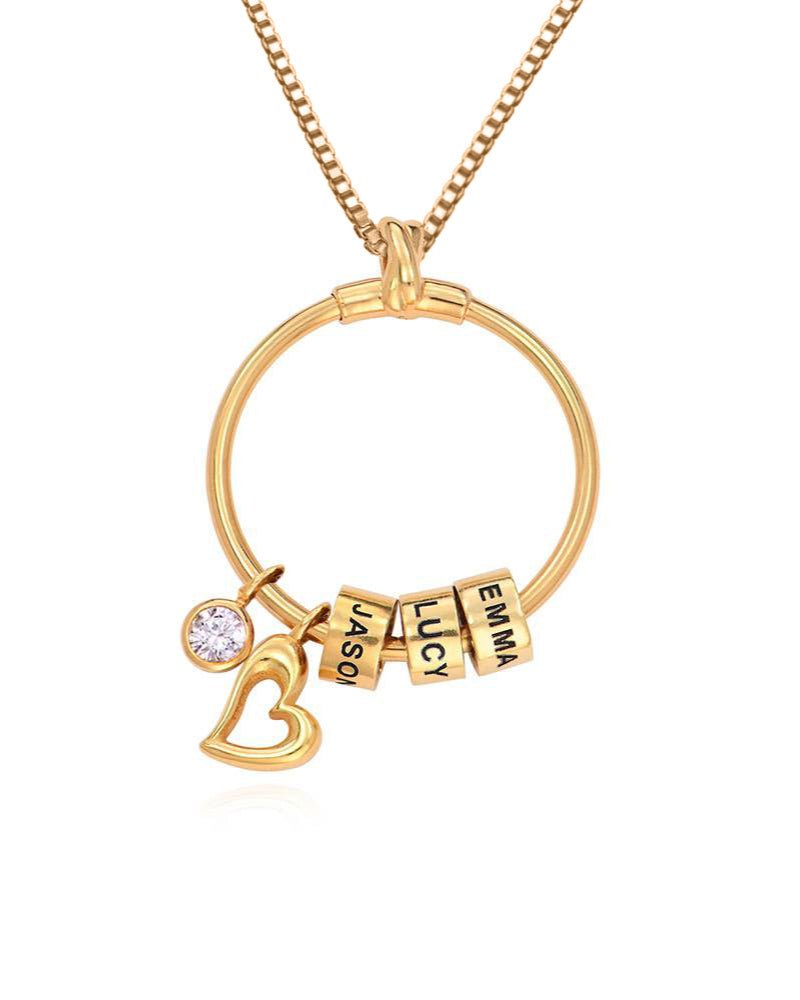 Circle of love Bead Necklace - Name Strings