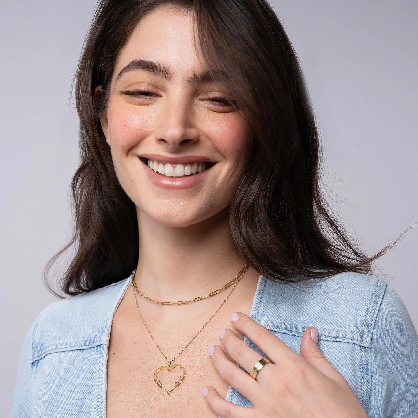 Couple Better Half Name Necklace - Name Strings
