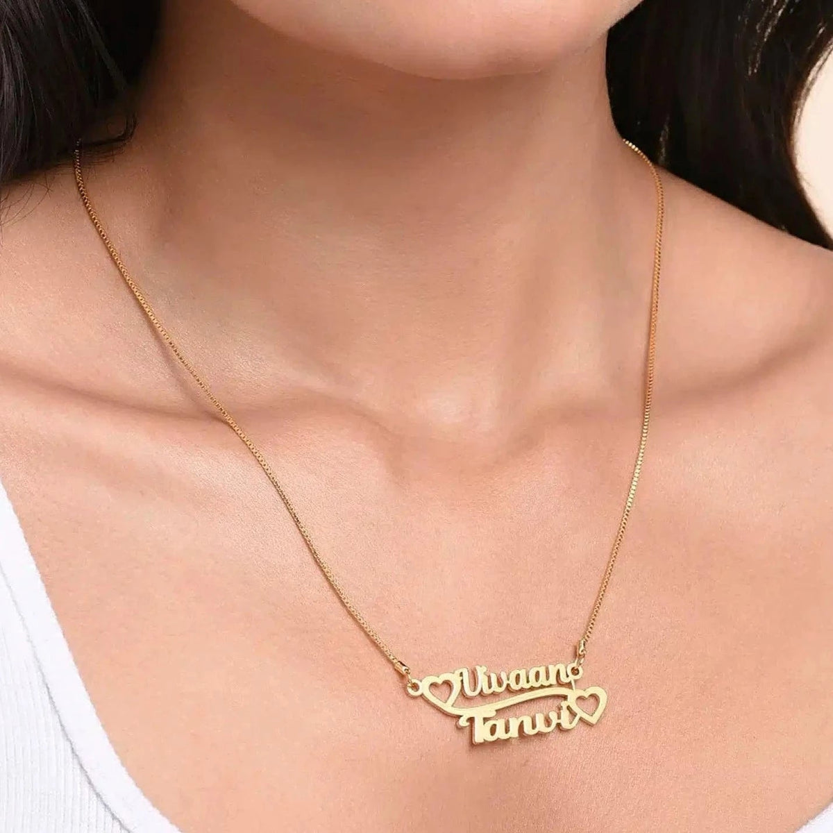 Couple Classic Name necklace - Name Strings