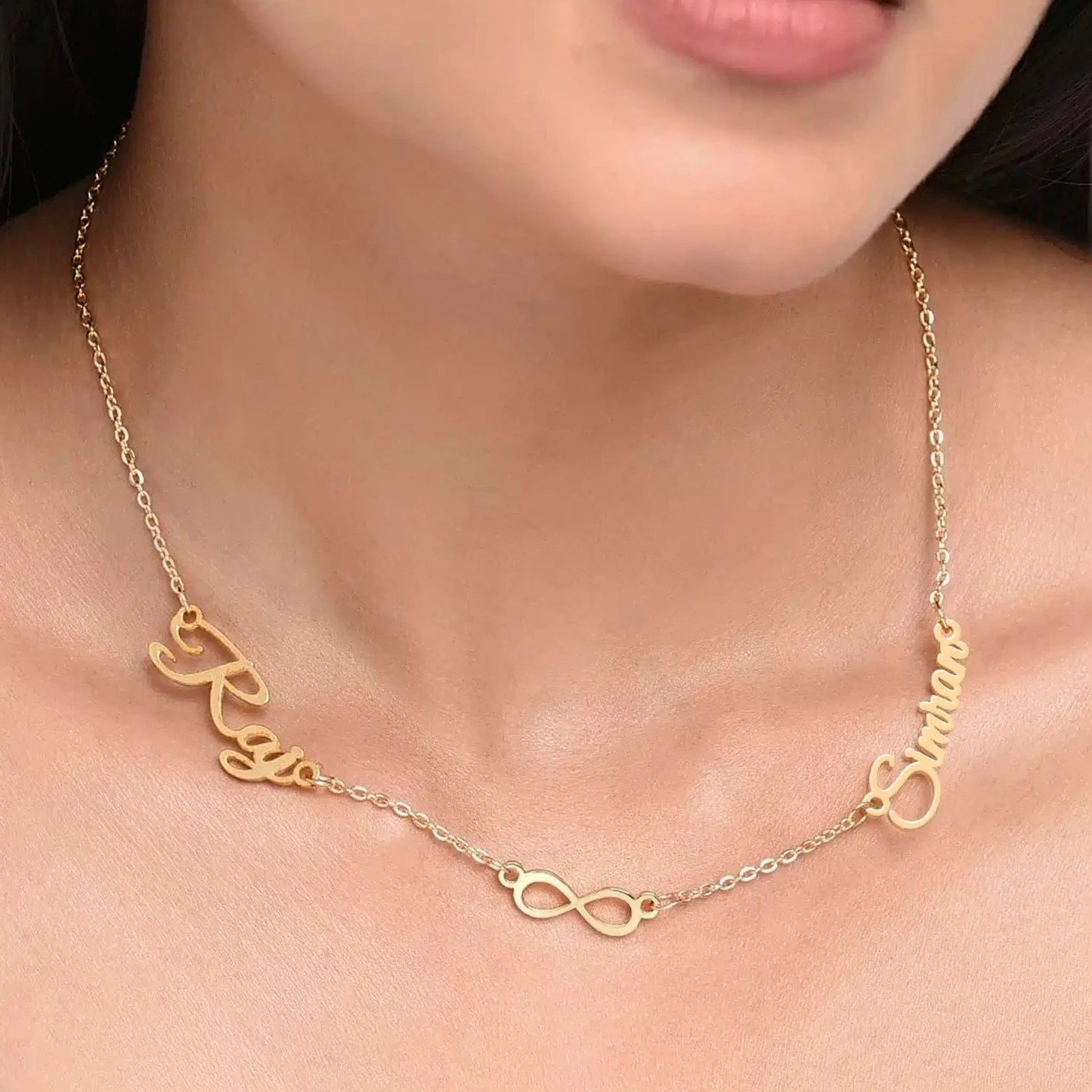 Couple Forever Name Necklace - Name Strings