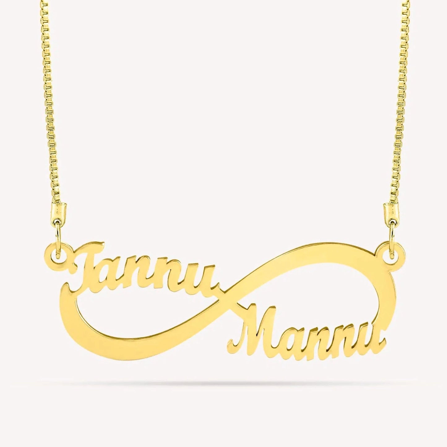 Couple Infinity Name Necklace - Name Strings