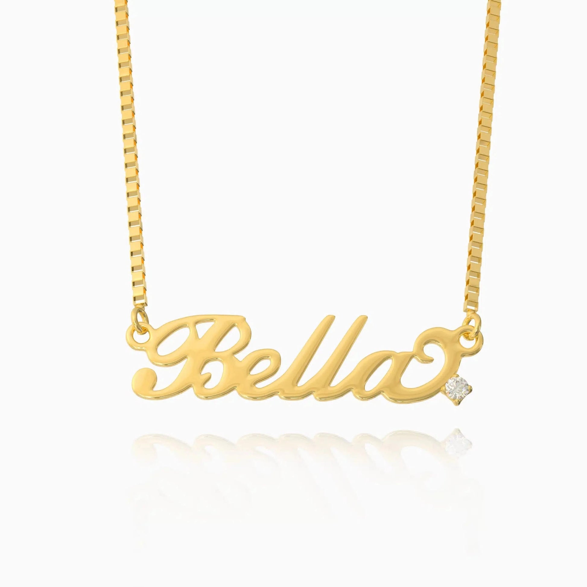 Diamond Classic Name Necklace - Name Strings