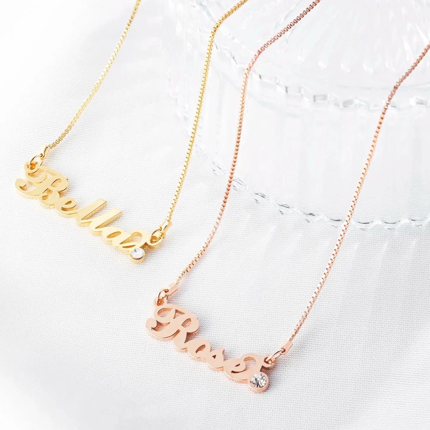 Diamond Classic Name Necklace - Name Strings