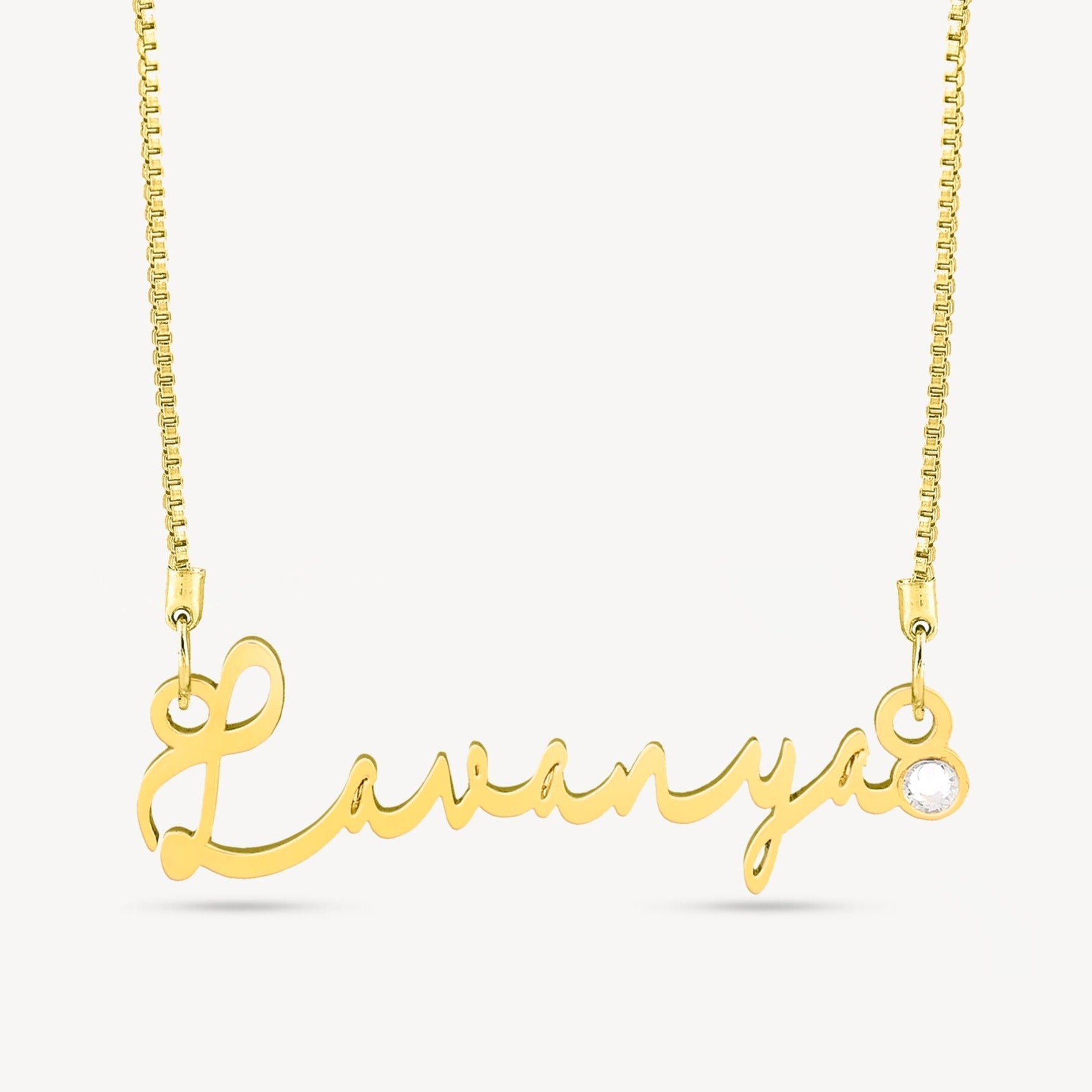 Diamond Signature Name Necklace - Name Strings