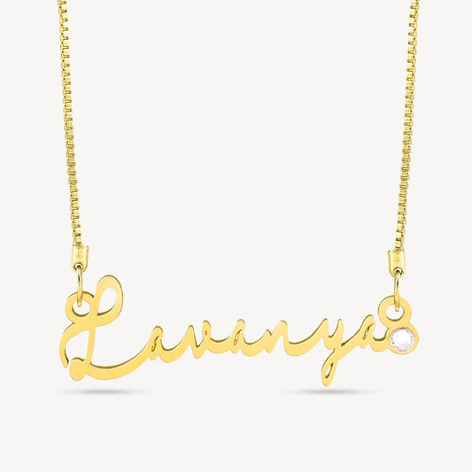 Diamond Signature Name Necklace - Name Strings