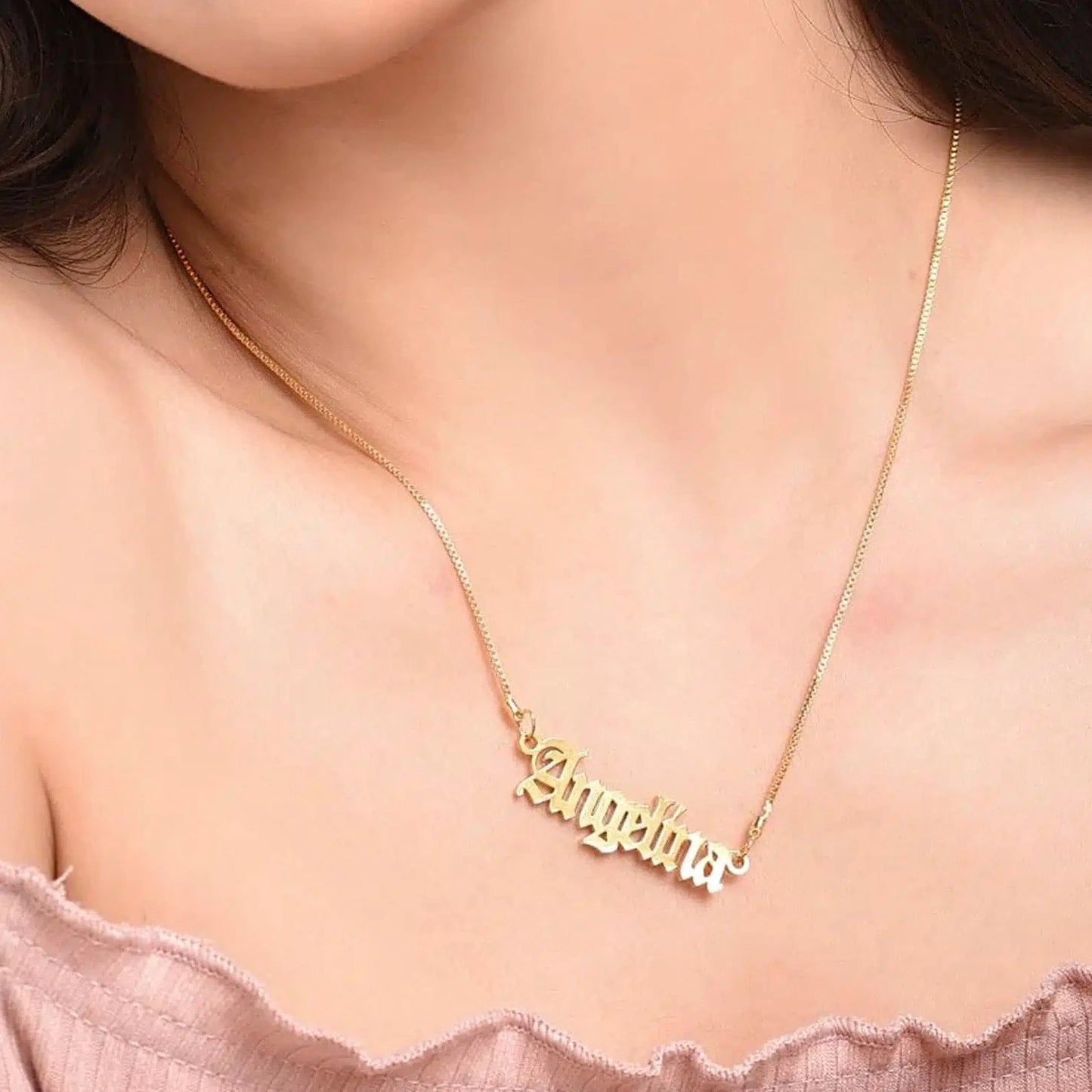 Gothic Name Necklace - Name Strings