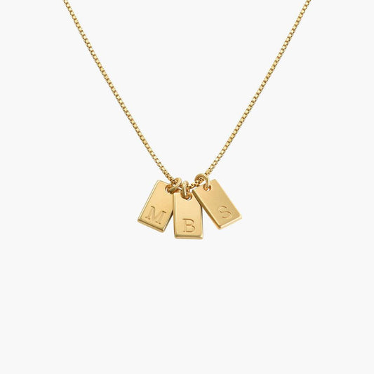 Grace Tag Initial Necklace - Name Strings