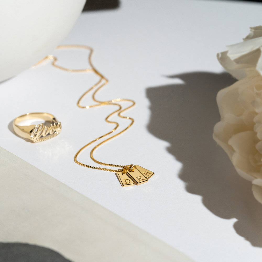 Grace Tag Initial Necklace - Name Strings