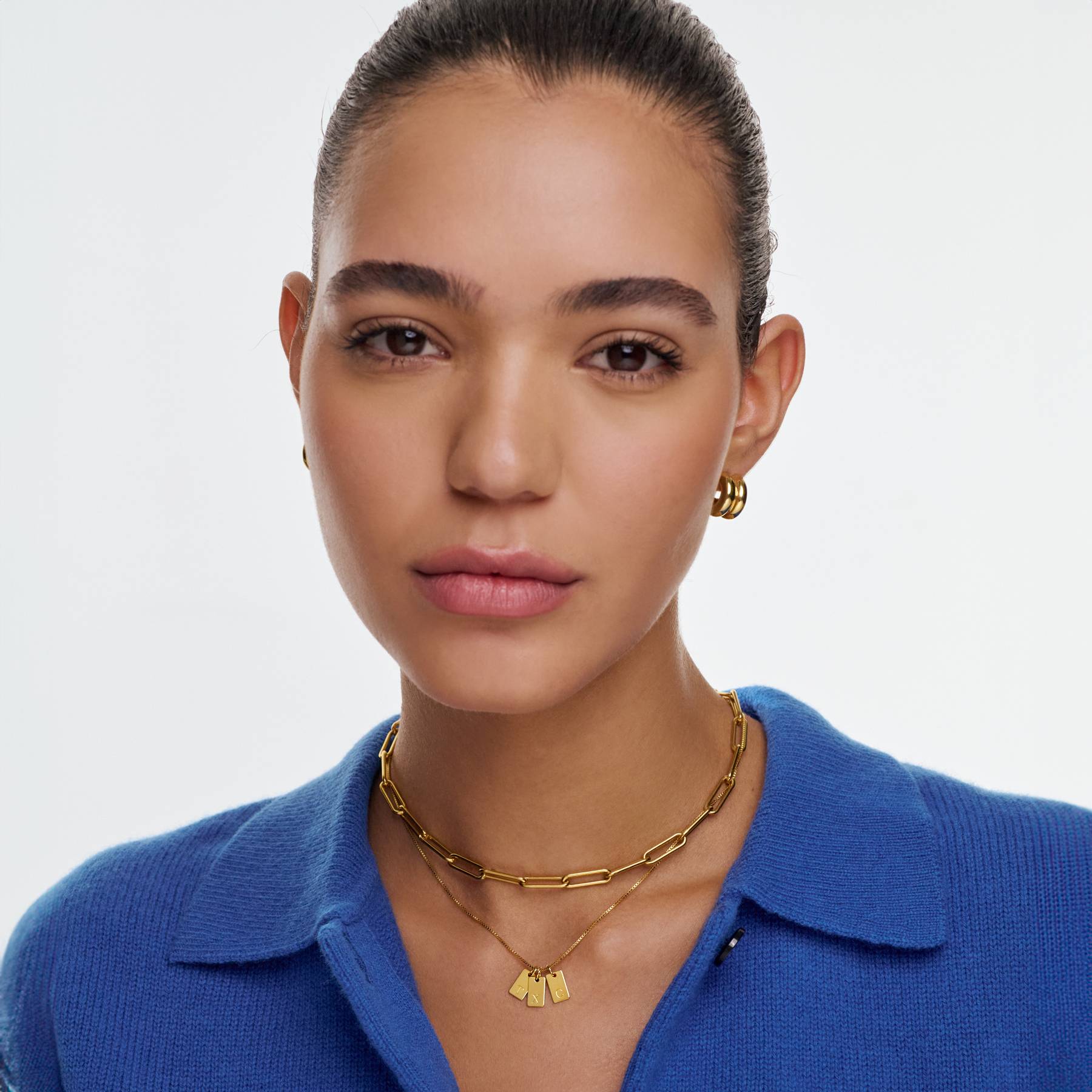 Grace Tag Initial Necklace - Name Strings