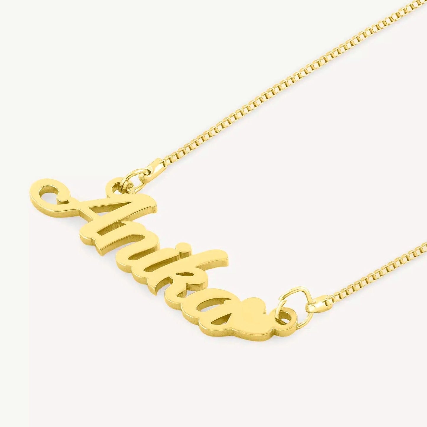 Heart Name Necklace - Name Strings