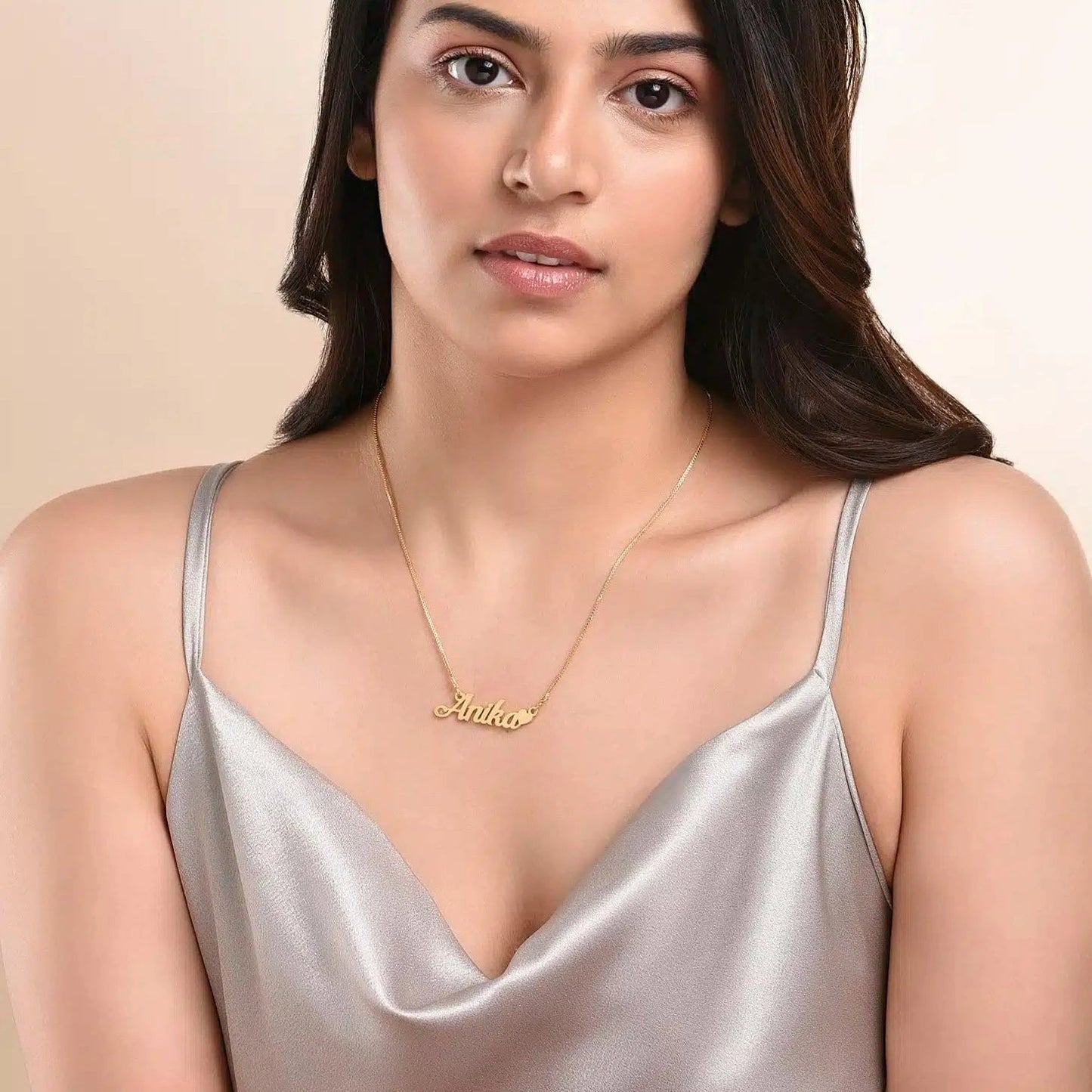 Heart Name Necklace - Name Strings