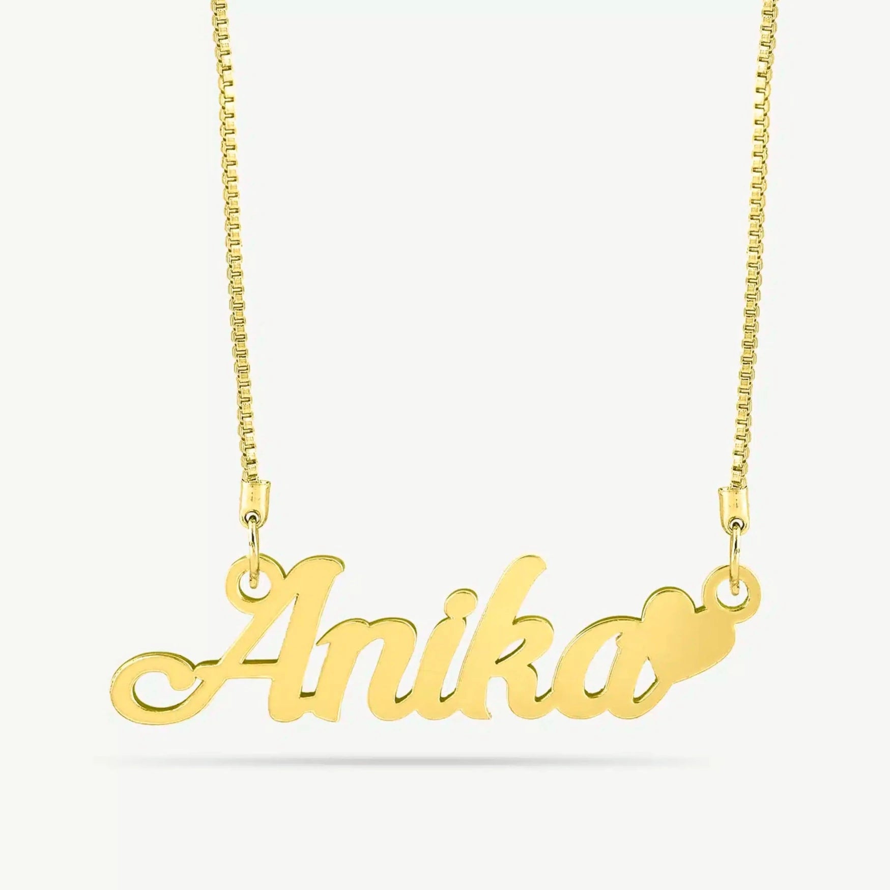 Heart Name Necklace - Name Strings