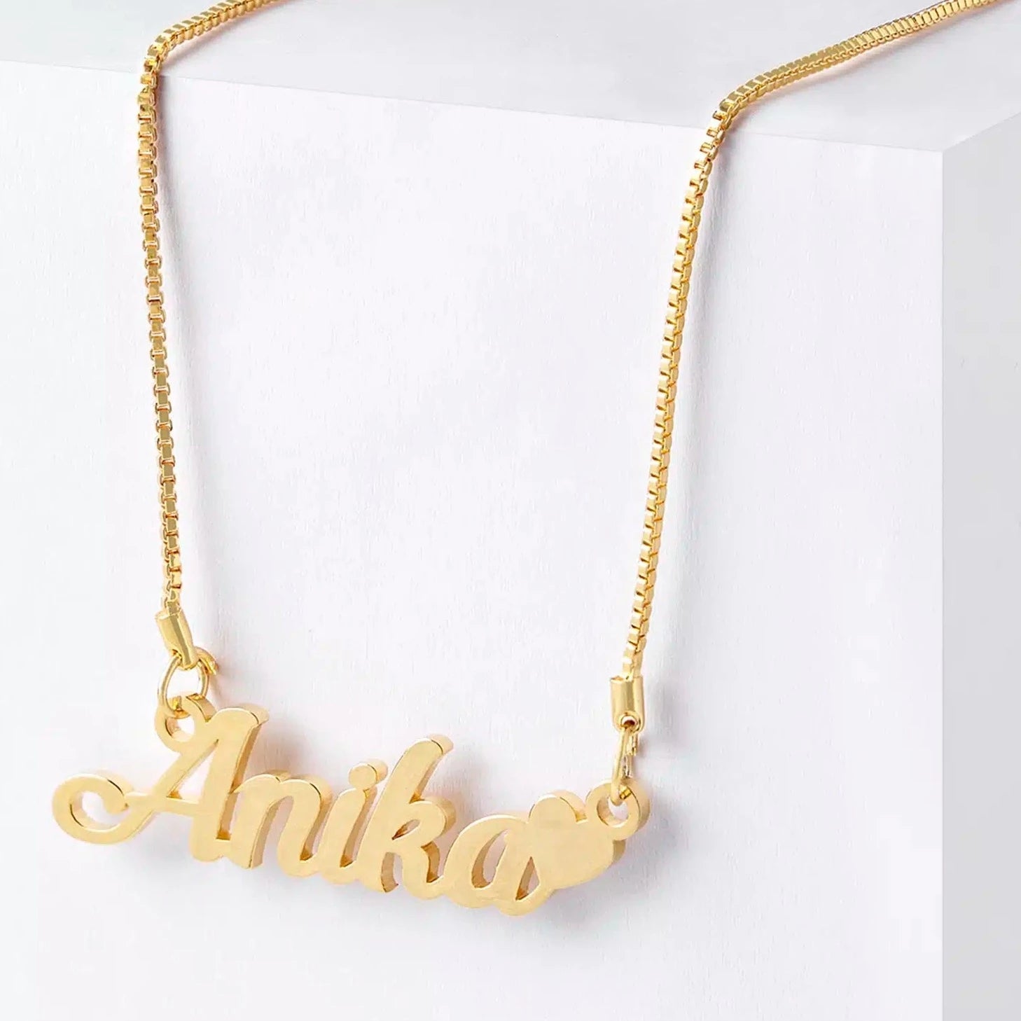Heart Name Necklace - Name Strings