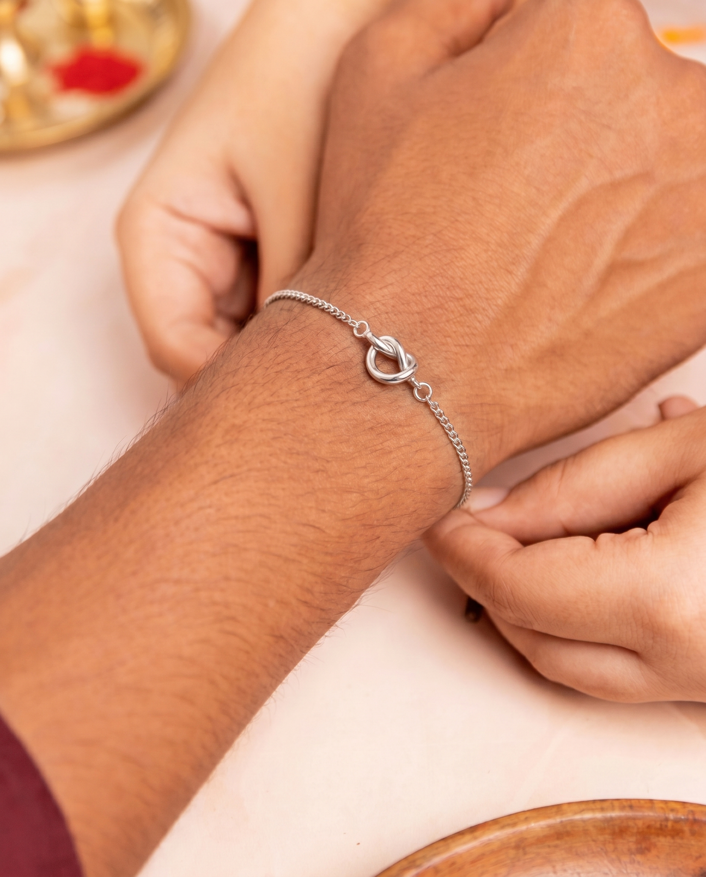 Heart Knot Rakhi | Adjustable & Unisex