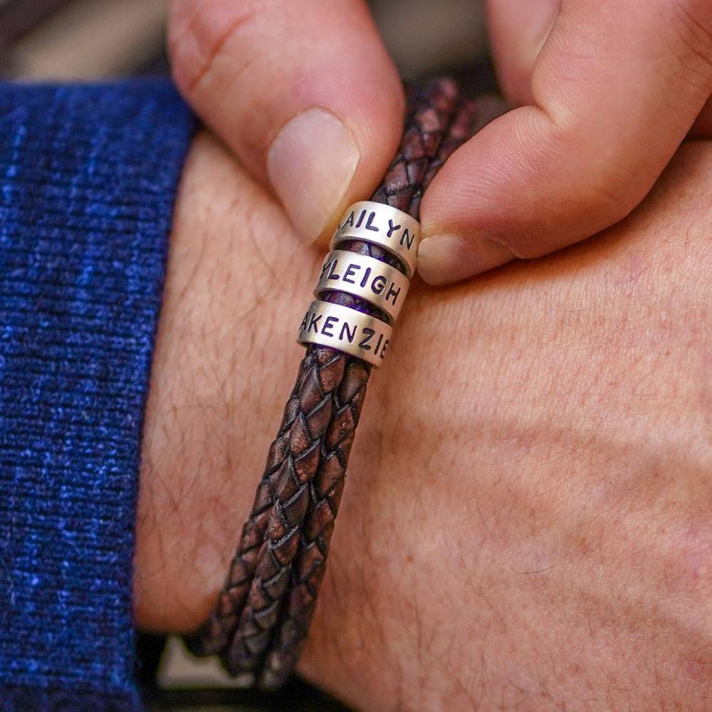 Men Circle Bracelet - Name Strings
