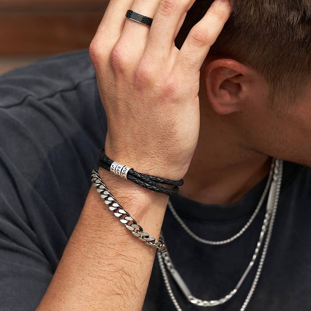 Men Circle Bracelet - Name Strings