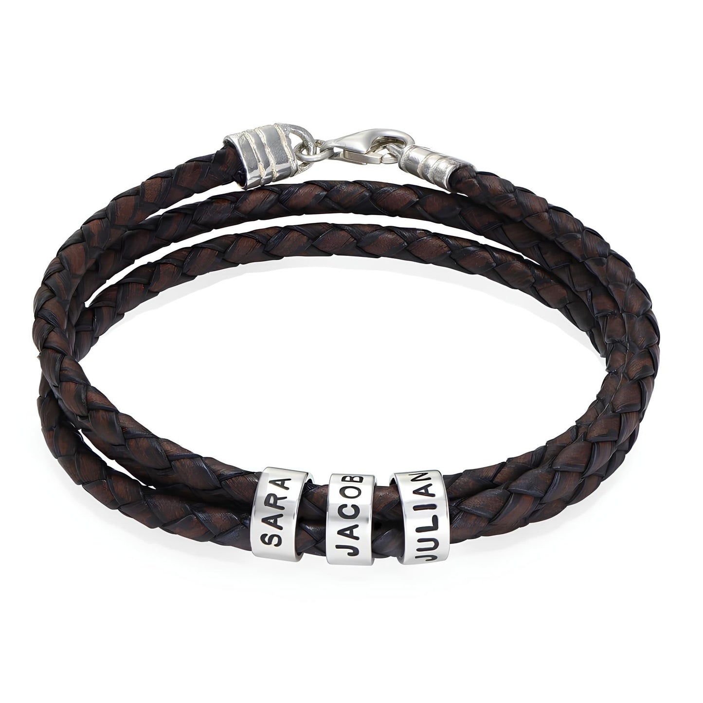 Men Circle Bracelet - Name Strings