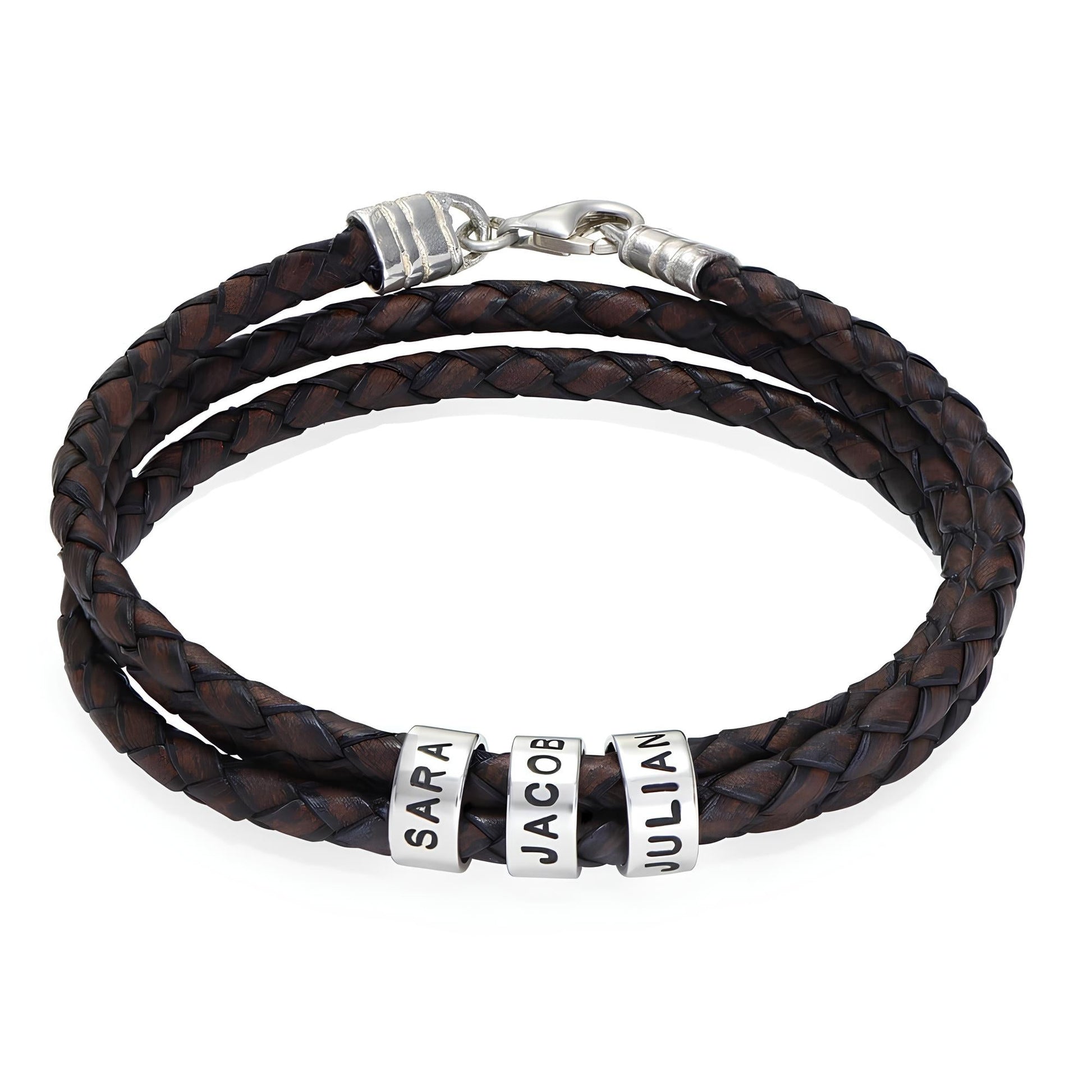Men Circle Bracelet - Name Strings
