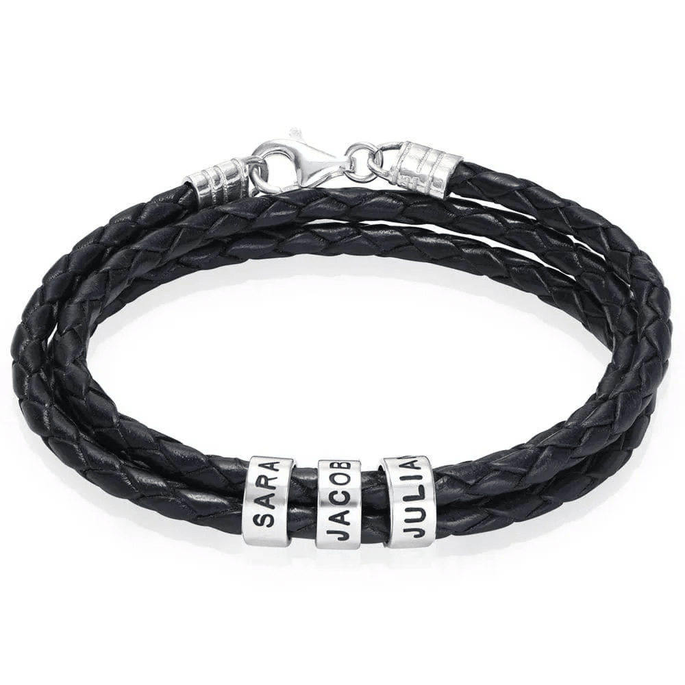 Men Circle Bracelet - Name Strings