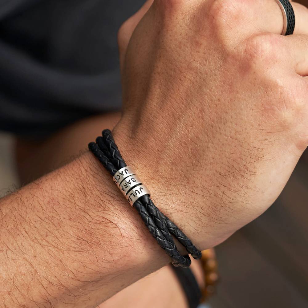 Men Circle Bracelet - Name Strings