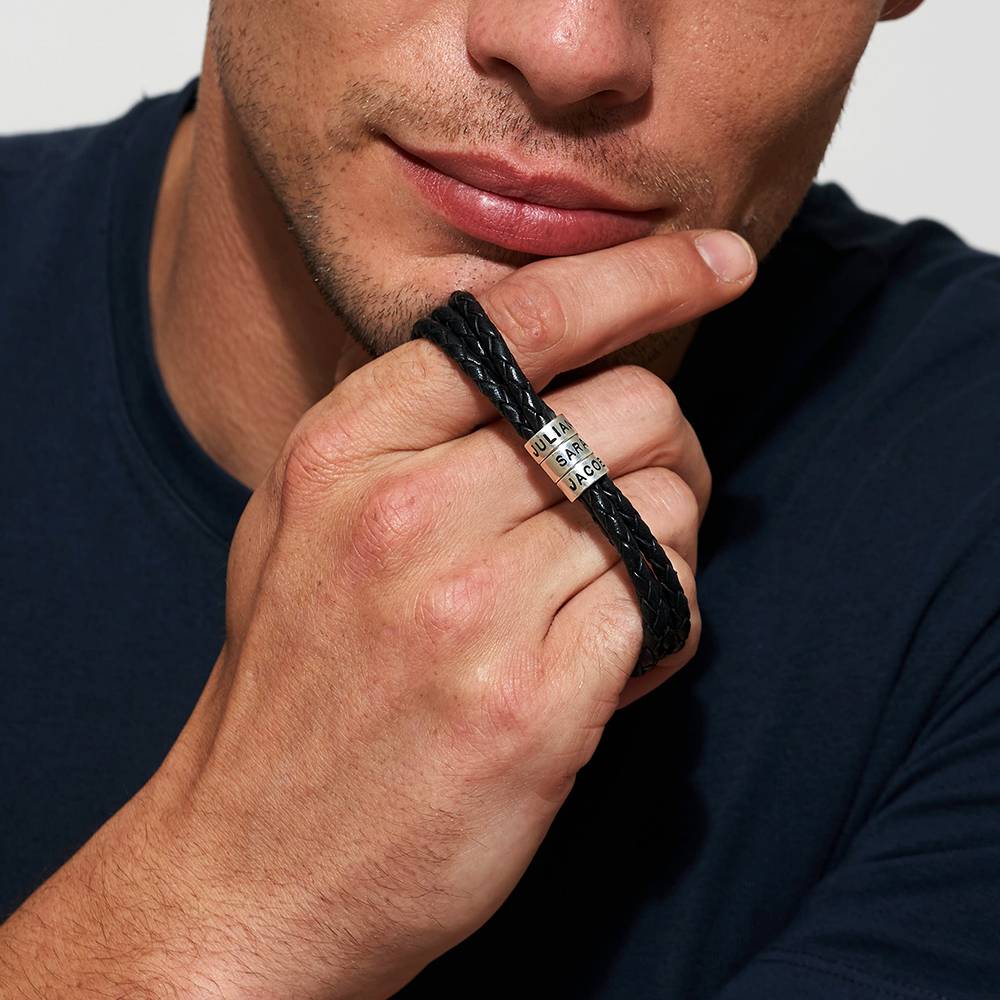 Men Circle Bracelet - Name Strings