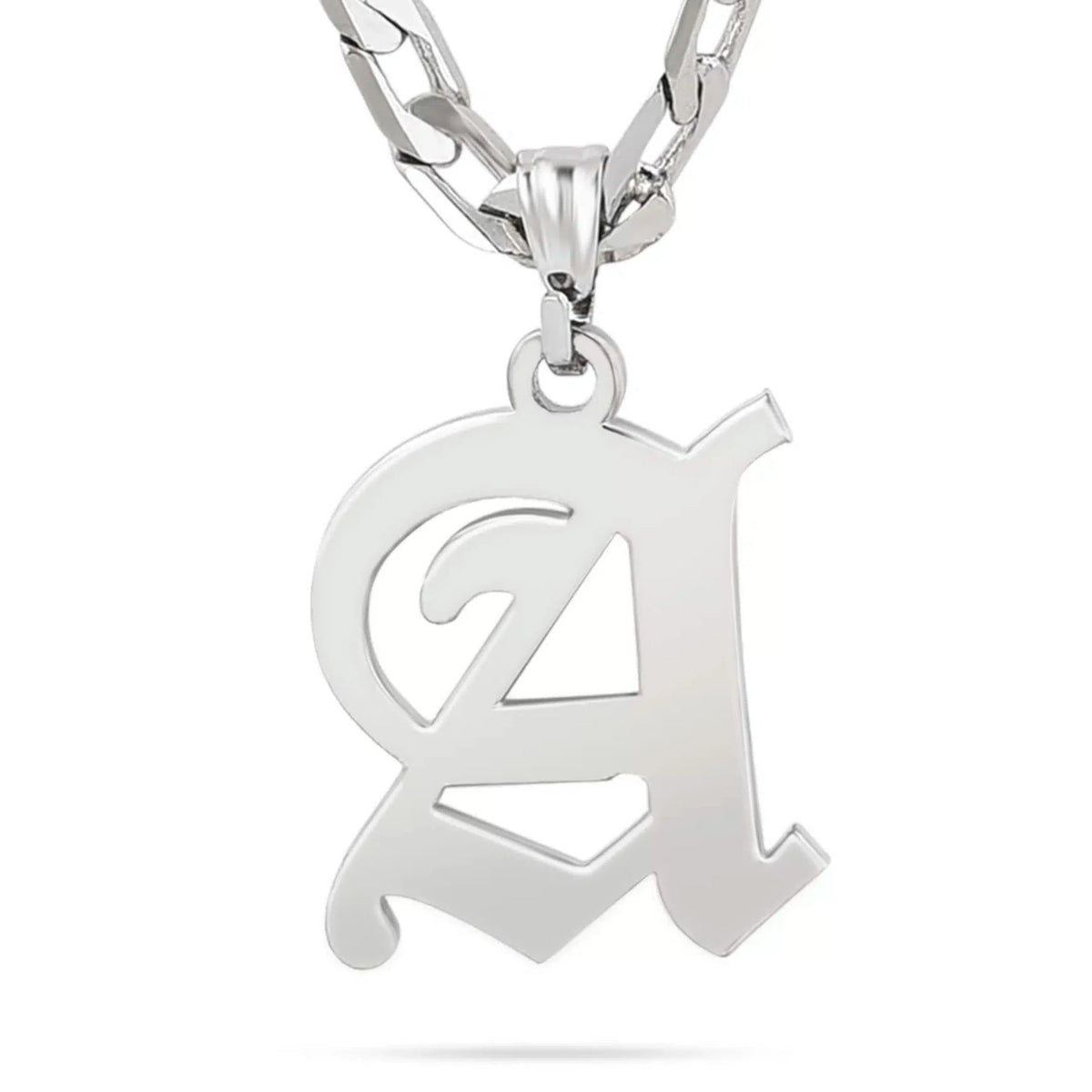 Men Initial Necklace - Name Strings