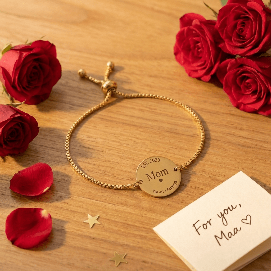 My Mom Personalised Circle Bracelet - Name Strings