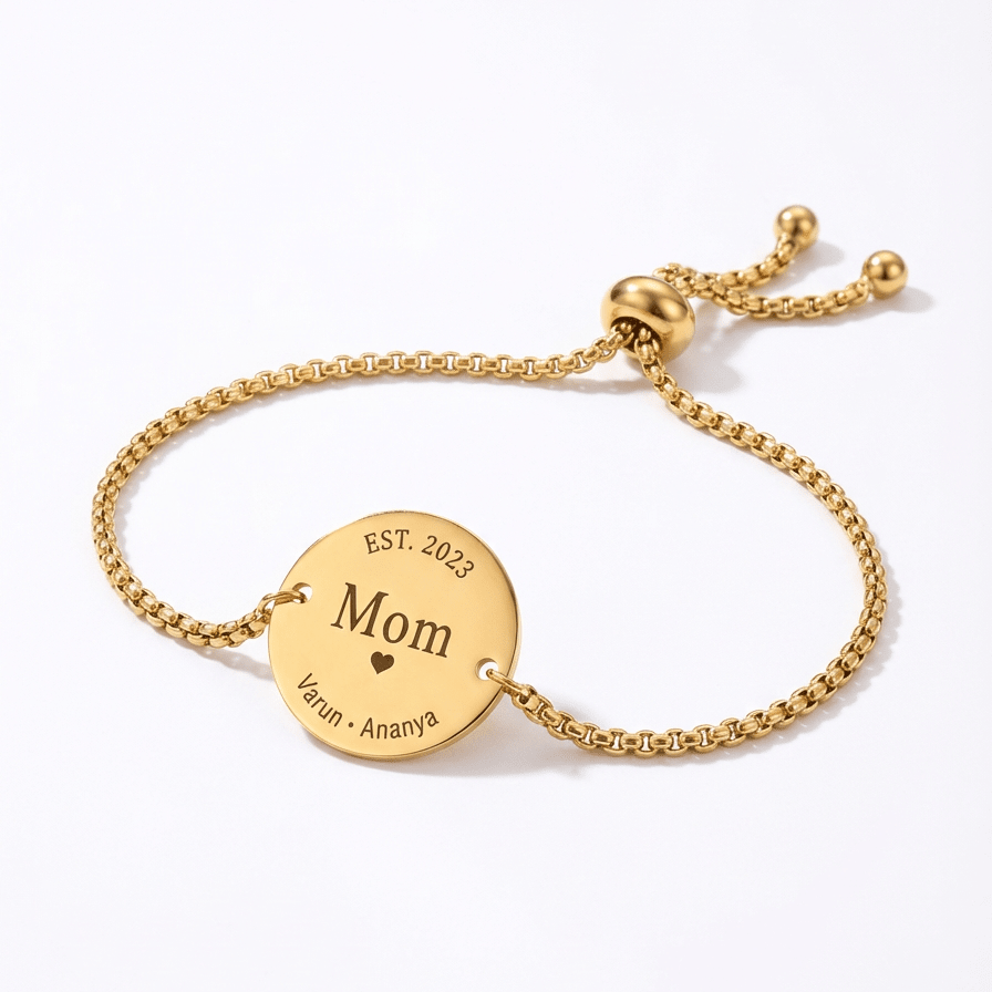My Mom Personalised Circle Bracelet - Name Strings