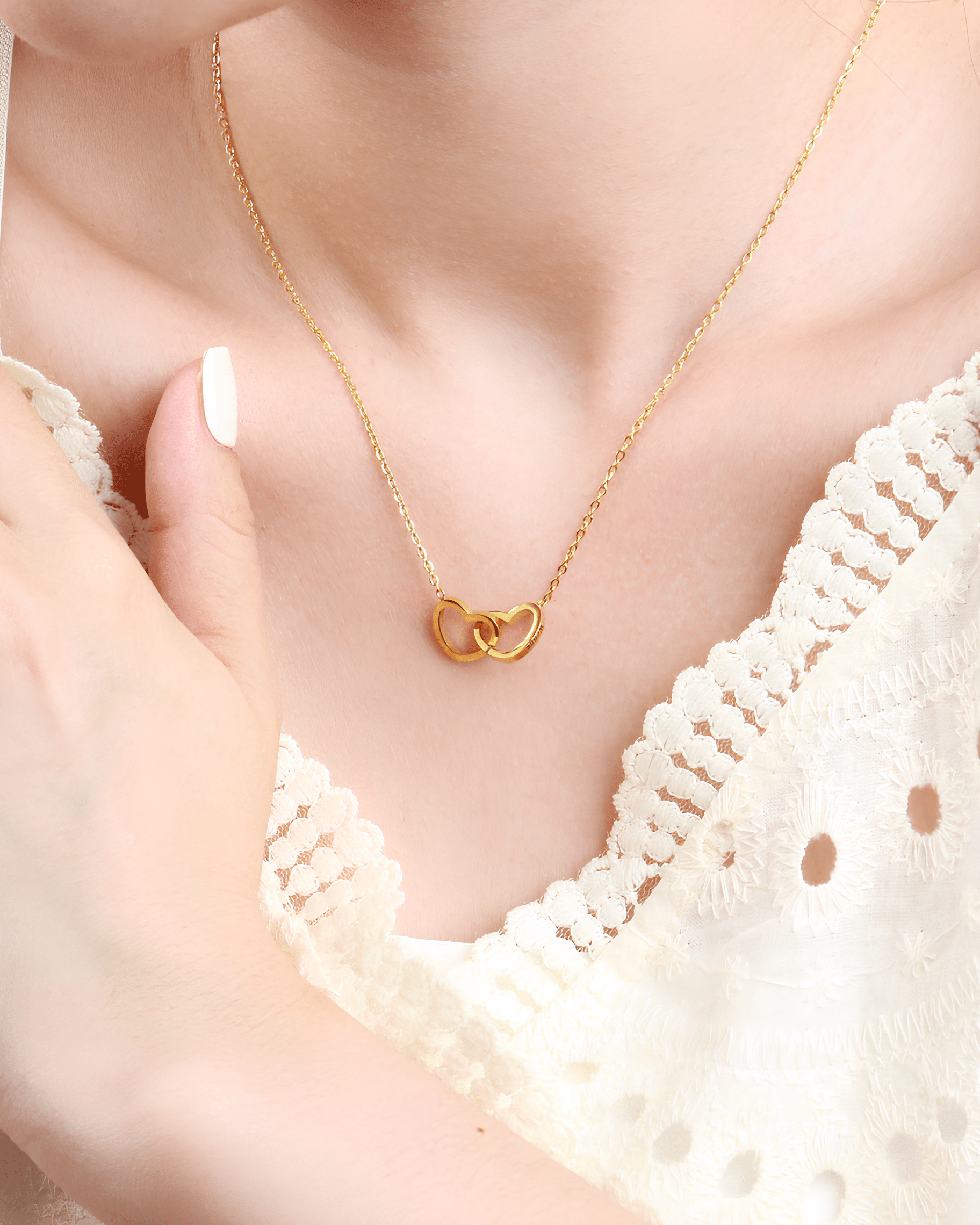 Original Preserved Rose Box & Premium Personalized Necklace - Name Strings