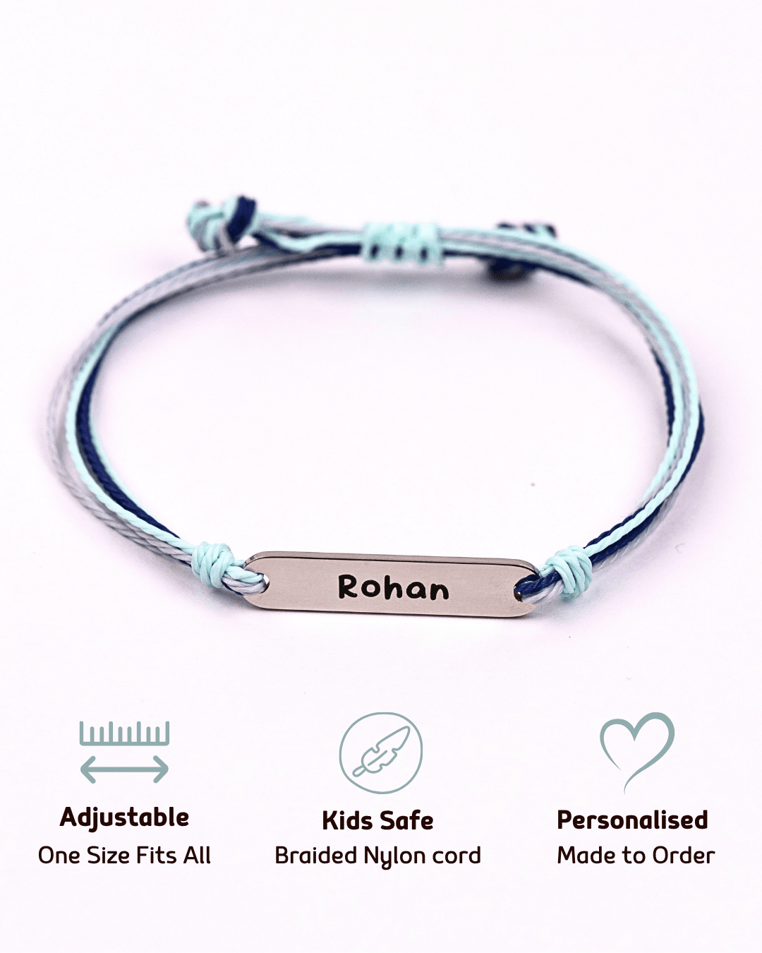 Personalised Little Knot Kids Rakhi (3-12 yrs) - Name Strings