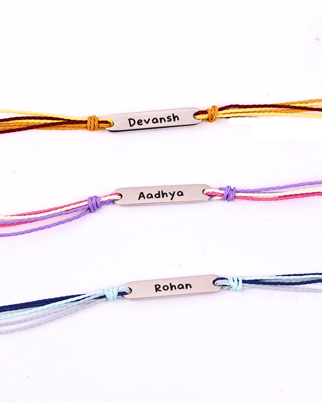 Personalised Little Knot Kids Rakhi (3-12 yrs) - Name Strings