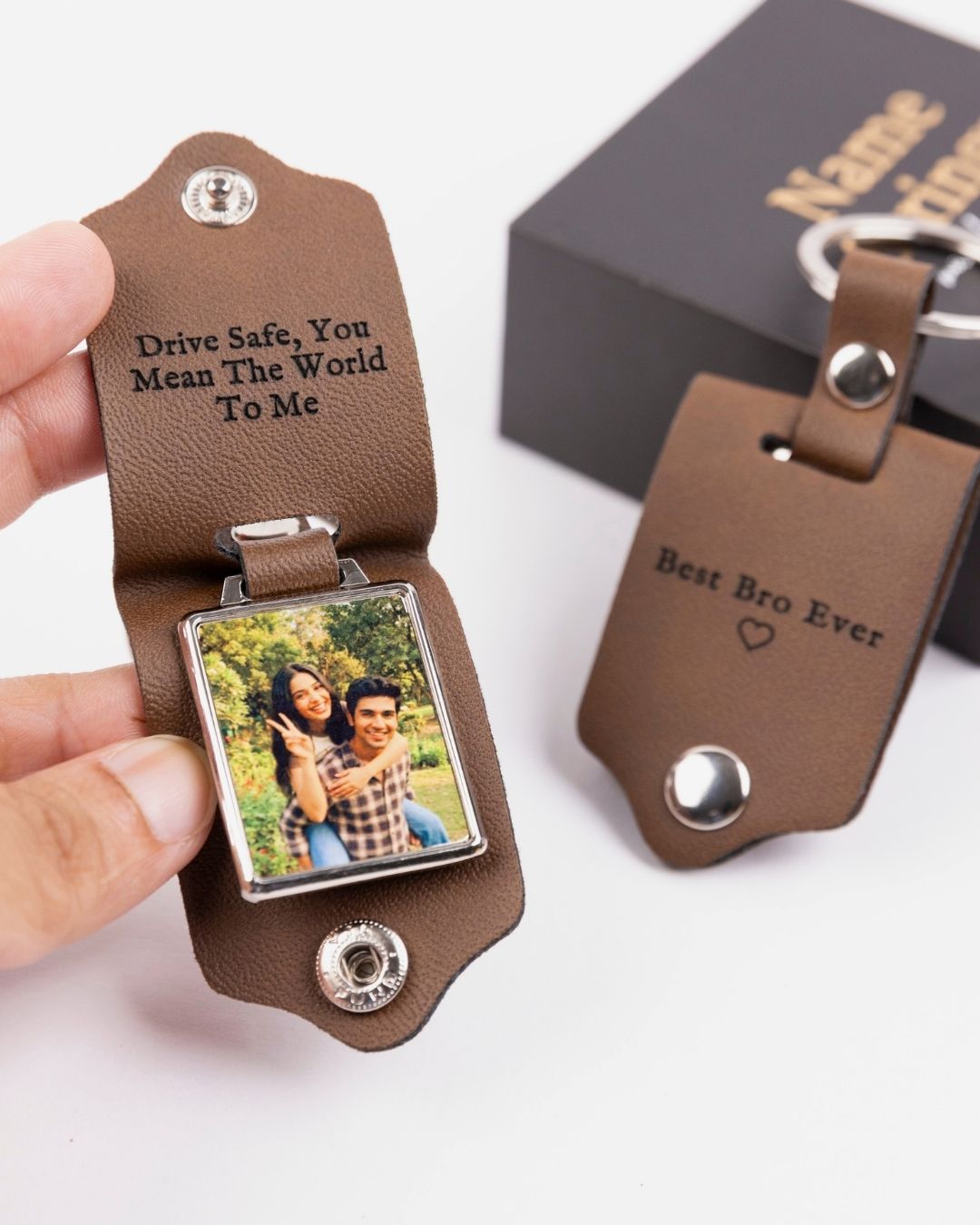 Personalised Memory Photo Keychain - Name Strings