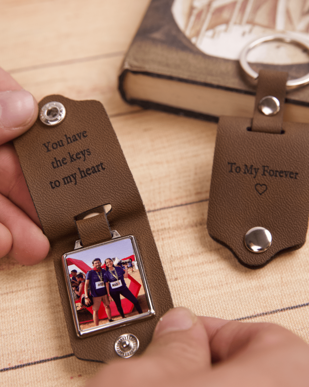Personalised Memory Photo Keychain - Name Strings