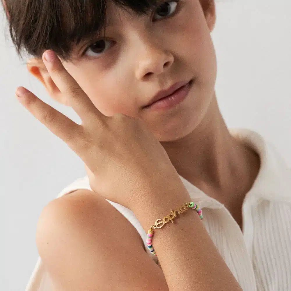 Rainbow Kids Name Bracelet - Name Strings