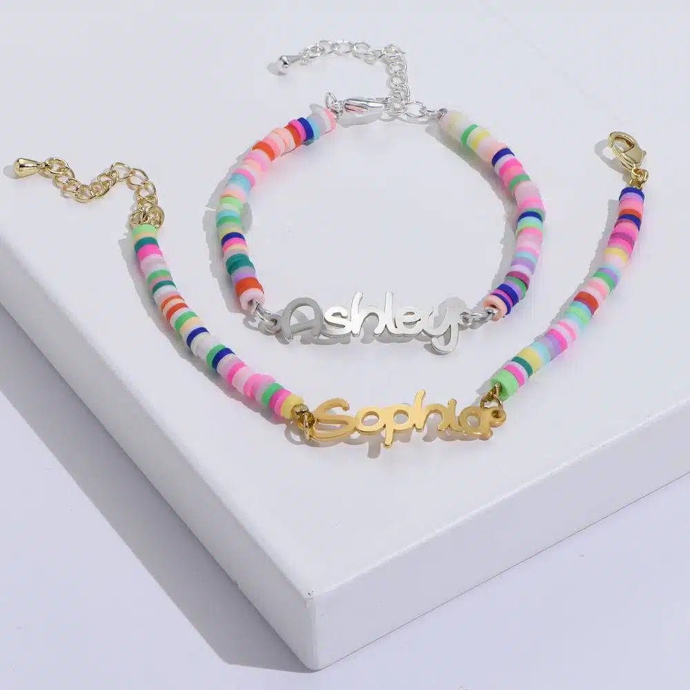 Rainbow Kids Name Bracelet - Name Strings