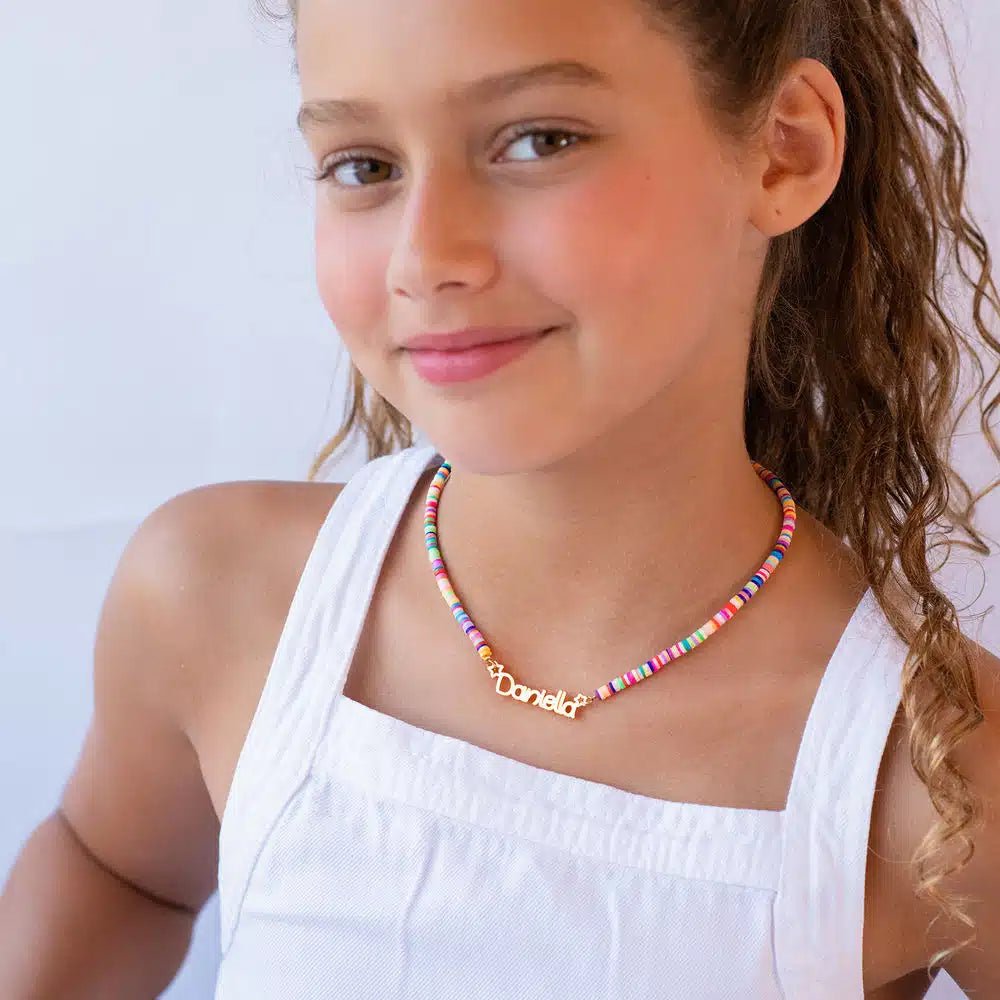 Rainbow Kids Name Necklace - Name Strings