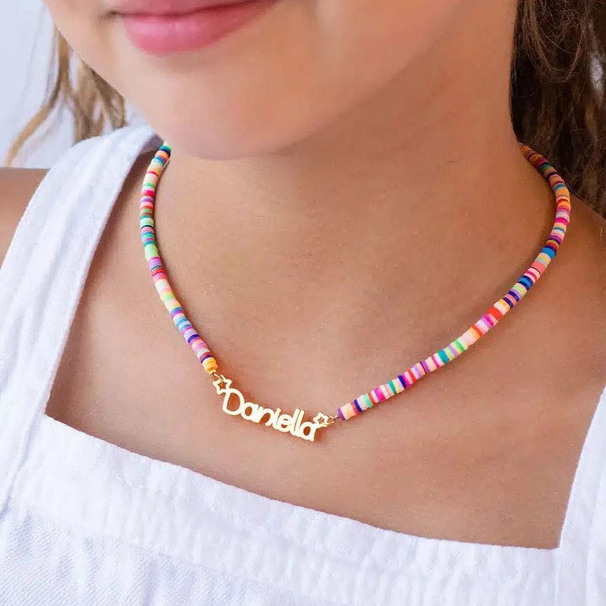 Rainbow Kids Name Necklace - Name Strings