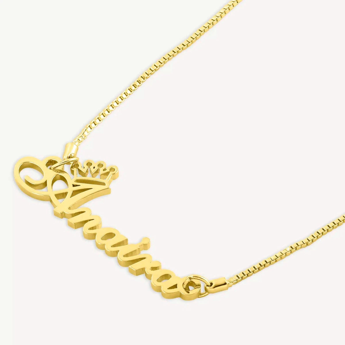 Signature Crown Name Necklace - Name Strings