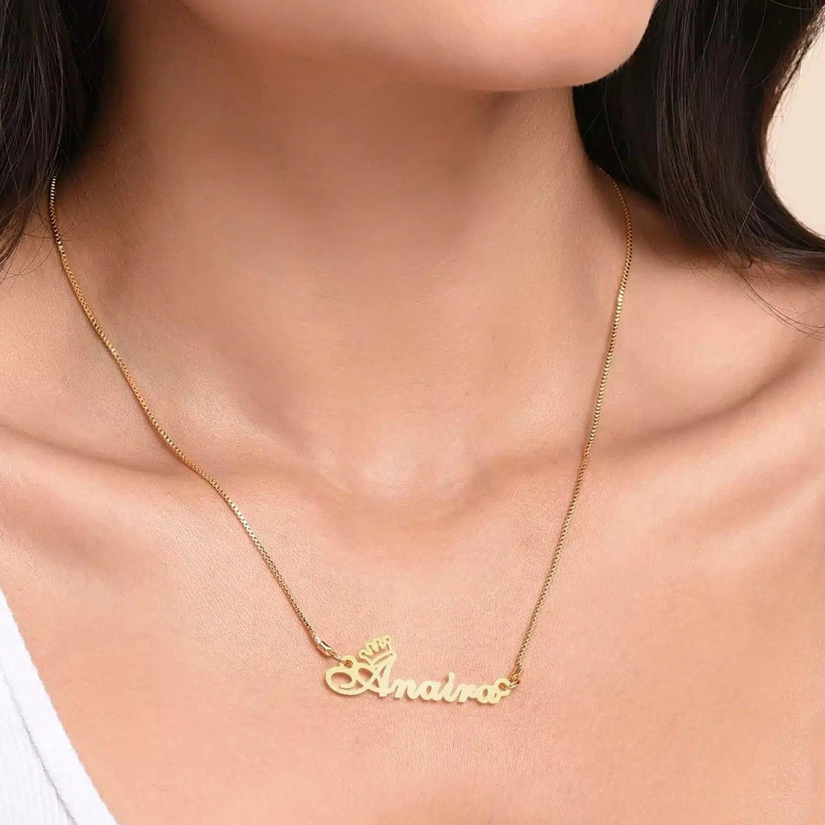 Signature Crown Name Necklace - Name Strings