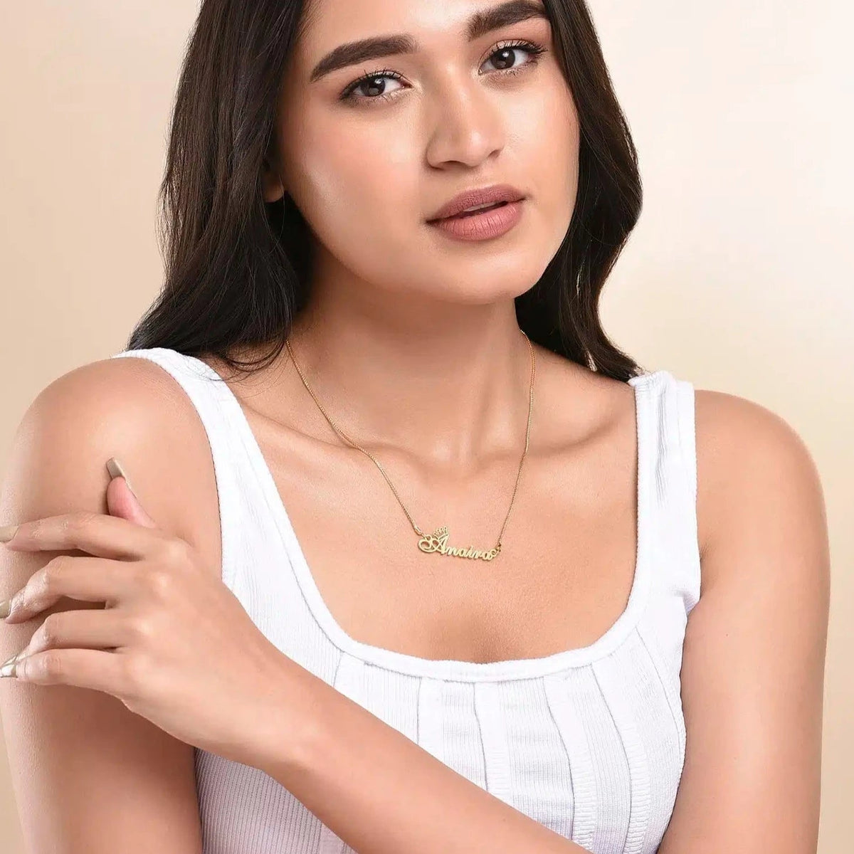 Signature Crown Name Necklace - Name Strings