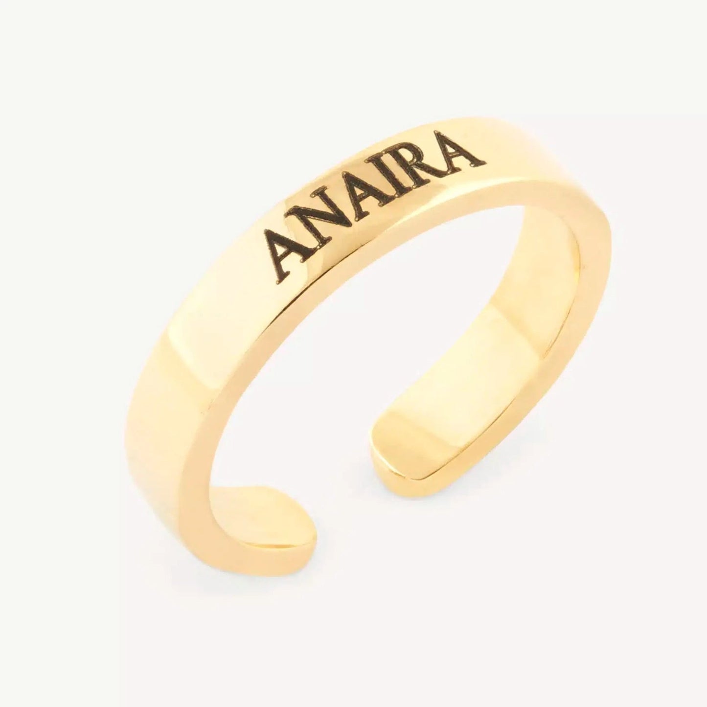 Stackable Classic Band Ring - Name Strings