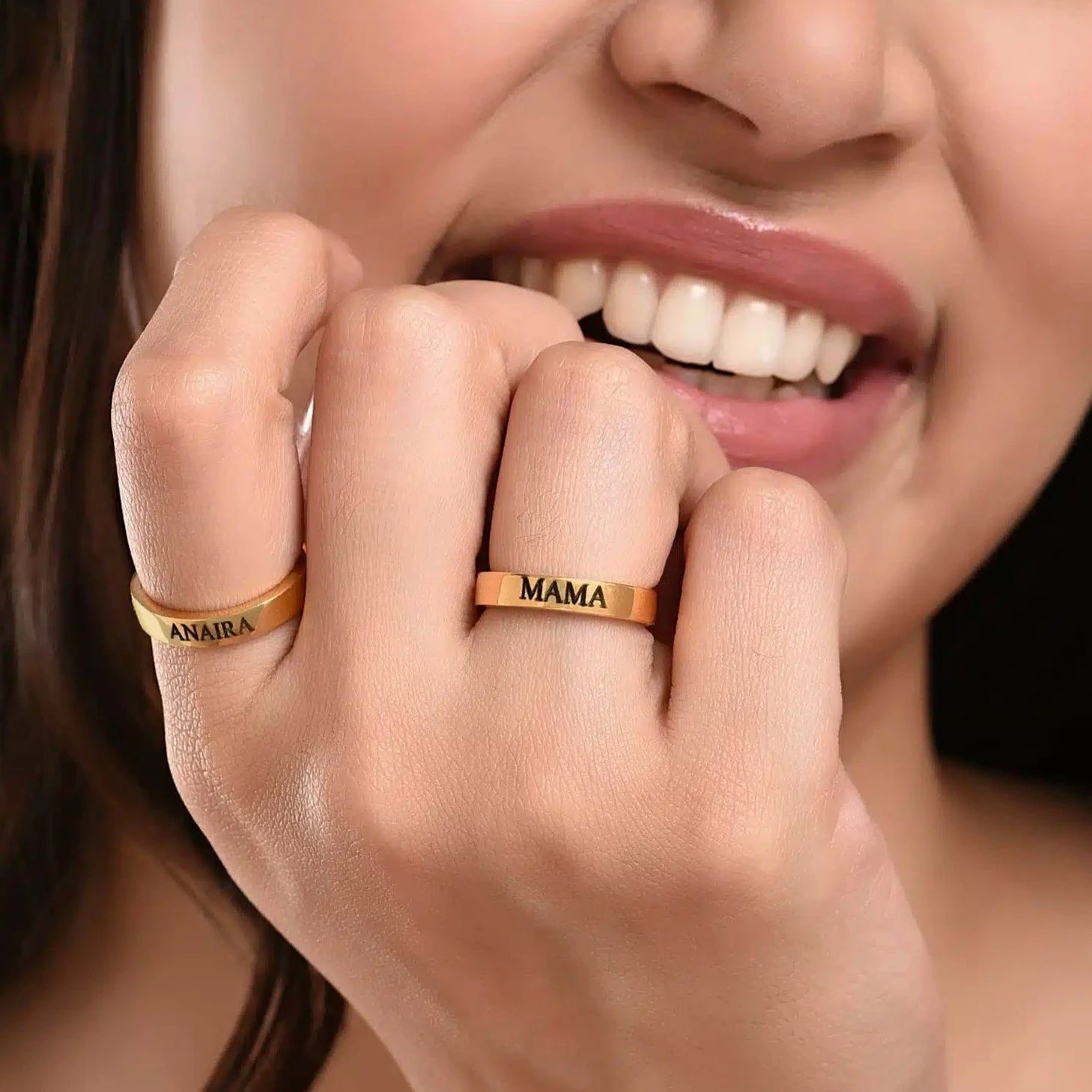 Stackable Classic Band Ring - Name Strings